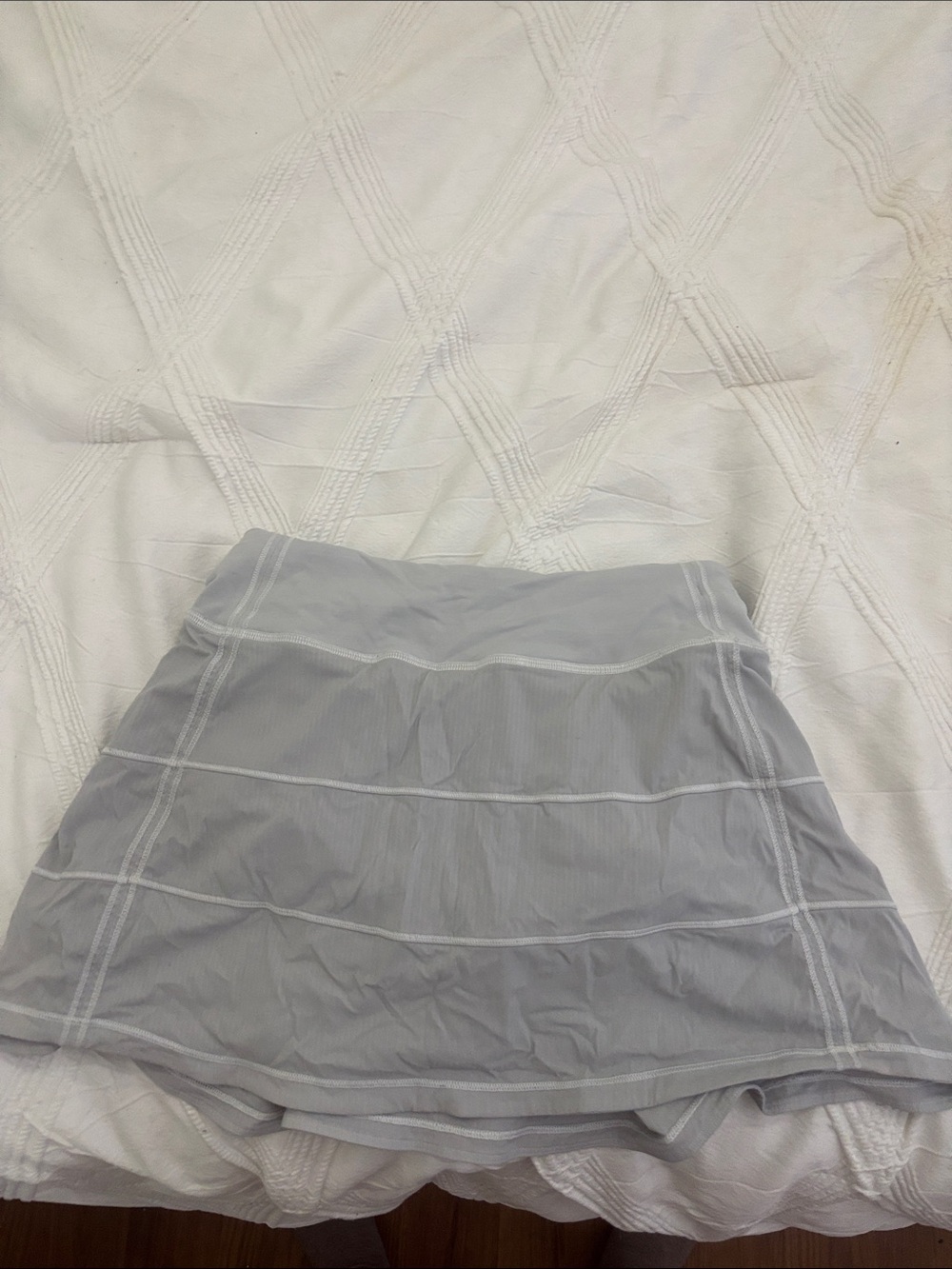 lululemon athletica Light Gray Pleated Athletic Skort